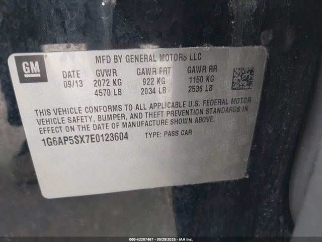 1G6AP5SX7E0123604 Cadillac ltg
