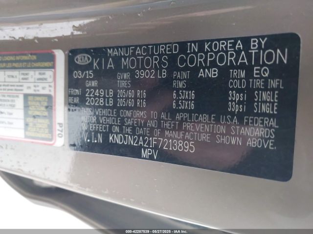 KNDJN2A21F7213895 KIA Soul