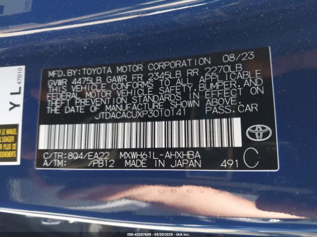 2023 TOYOTA PRIUS PRIME JTDACACUXP3010141 Photo 8