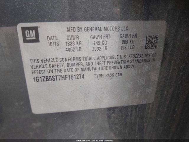 1G1ZB5ST7HF161274 Chevrolet MALIBU LS