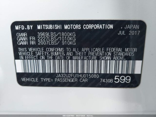 2017 MITSUBISHI LANCER JA32U2FU1HU015080 Photo 8