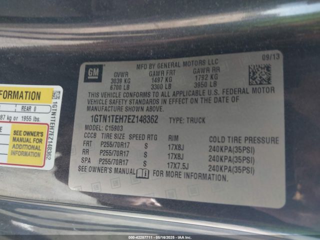 1GTN1TEH7EZ148362 GMC SIERRA 1500