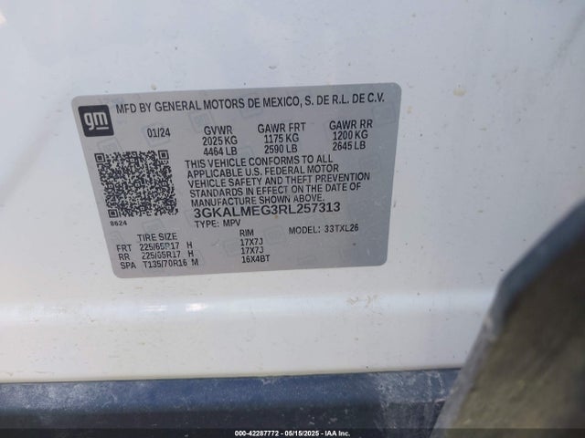 3GKALMEG3RL257313 GMC Terrain Fwd Sle