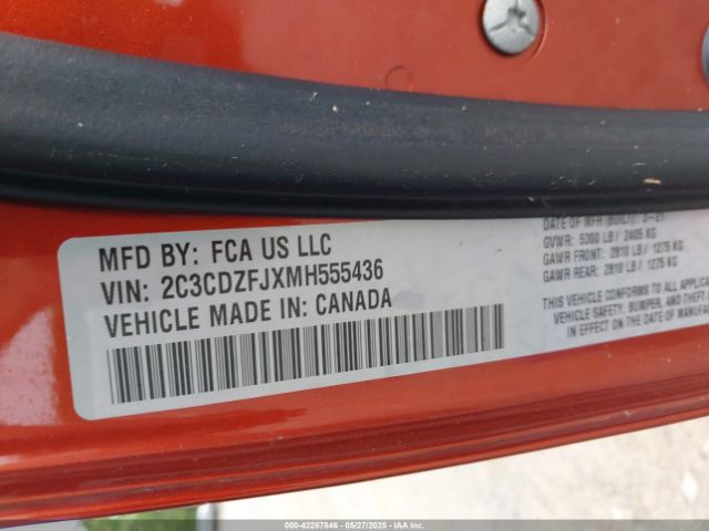 2021 DODGE CHALLENGER 2C3CDZFJXMH555436 Photo 8