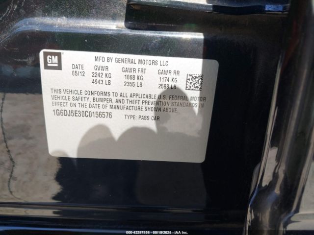 2012 CADILLAC CTS 1G6DJ5E30C0156576 Photo 8