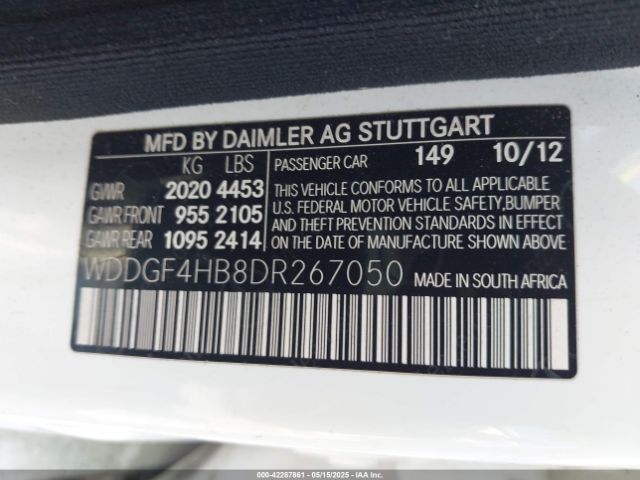 2013 MERCEDES-BENZ C 250 WDDGF4HB8DR267050 Photo 8