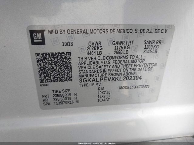 3GKALPEVXKL202394 GMC Terrain Slt
