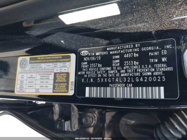 2020 KIA OPTIMA 5XXGT4L32LG420025 Photo 8