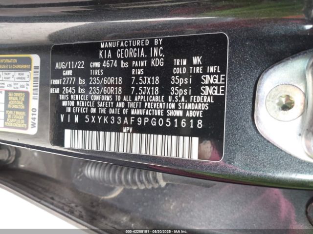5XYK33AF9PG051618 KIA Sportage Ex