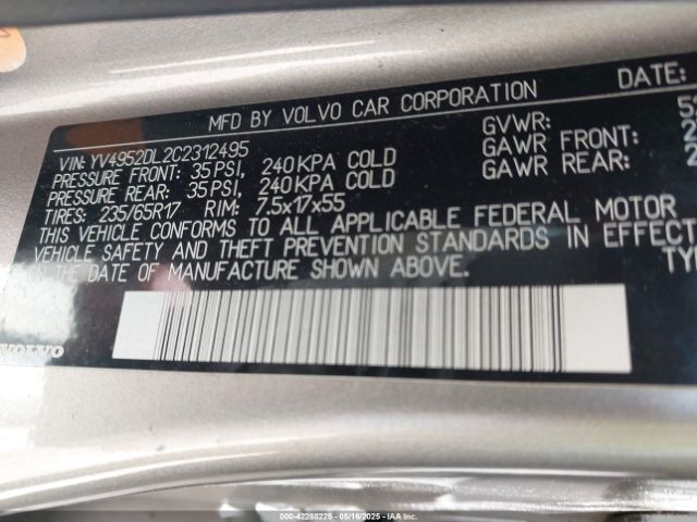 2012 VOLVO XC60 YV4952DL2C2312495 Photo 8