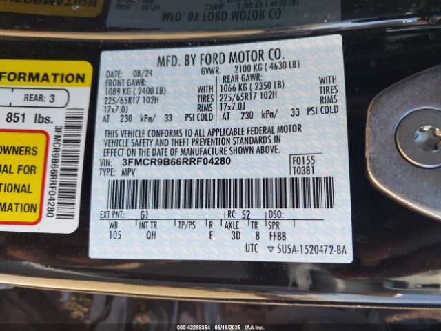 3FMCR9B66RRF04280 Ford Bronco Sport Big Bend