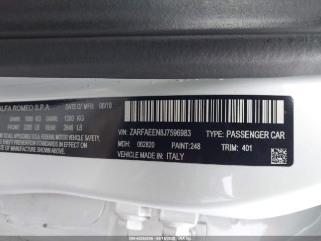 ZARFAEEN8J7596983 Alfa Romeo giulia (952)