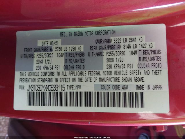 JM3TCBDYXM0533115 Mazda py turbo