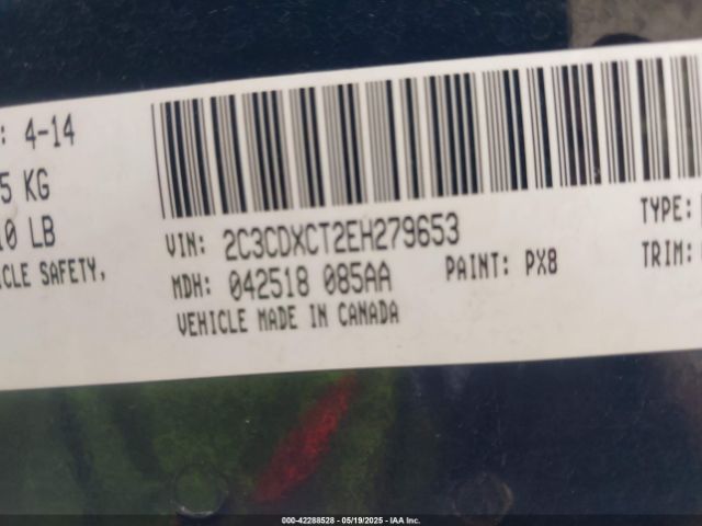 2C3CDXCT2EH279653 Dodge Charger R/t Plus
