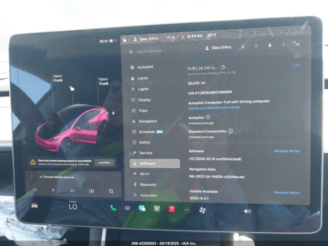 5YJ3E1EA8KF395684 Tesla MODEL 3