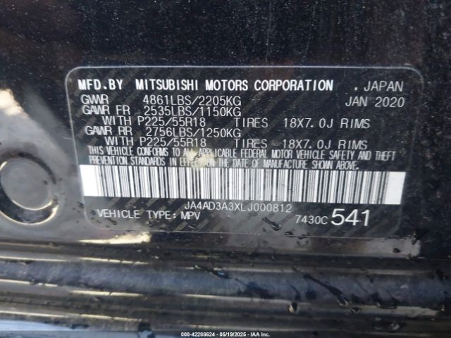 2020 MITSUBISHI OUTLANDER JA4AD3A3XLJ000812 Photo 8