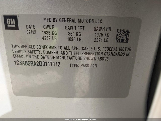 2013 CADILLAC ATS 1G6AB5RA2D0117112 Photo 8