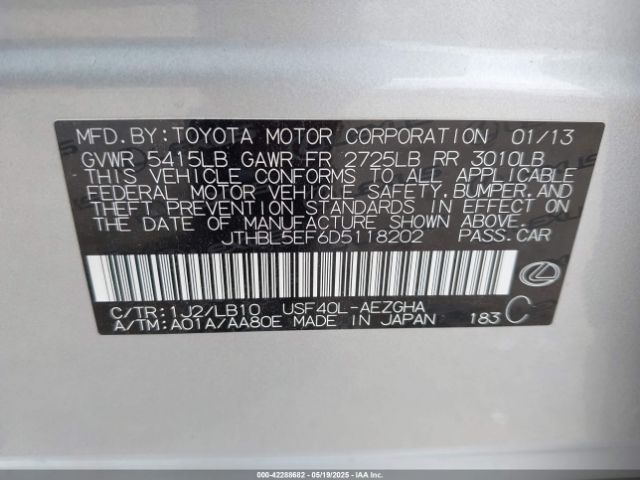 2013 LEXUS LS 460 JTHBL5EF6D5118202 Photo 8