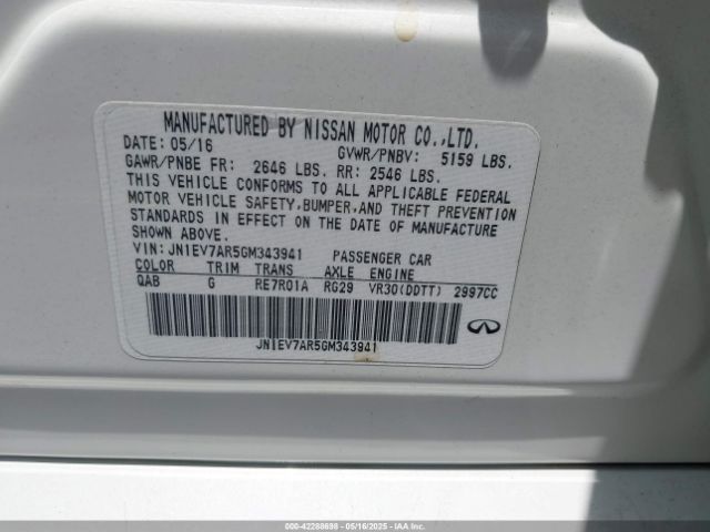 JN1EV7AR5GM343941 Infiniti Q50 3.0t Premium