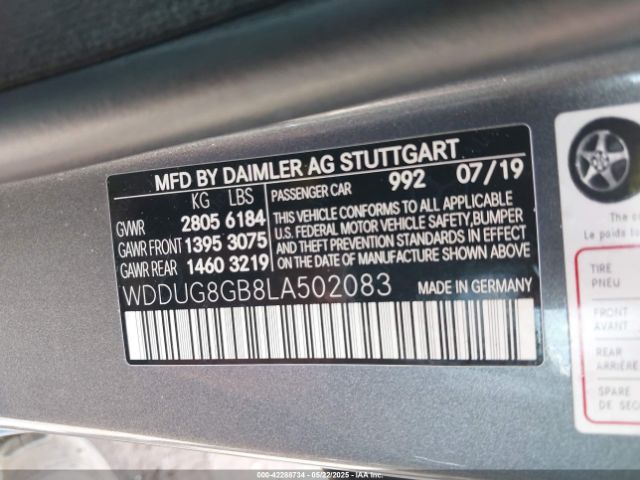 2020 MERCEDES-BENZ S 560 WDDUG8GB8LA502083 Photo 8