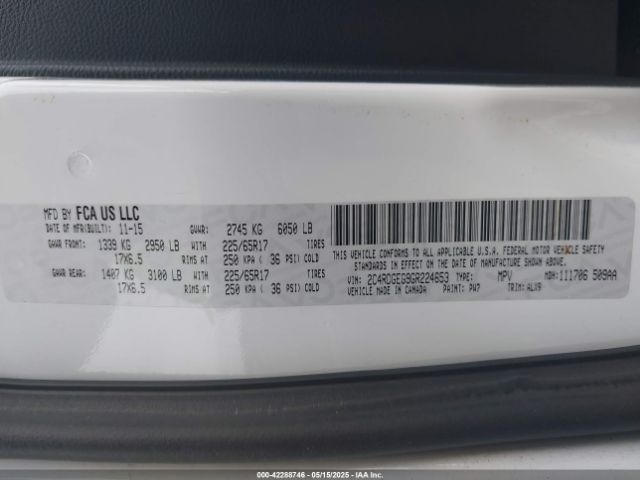 2C4RDGEG9GR224653 Dodge Grand Caravan R/t