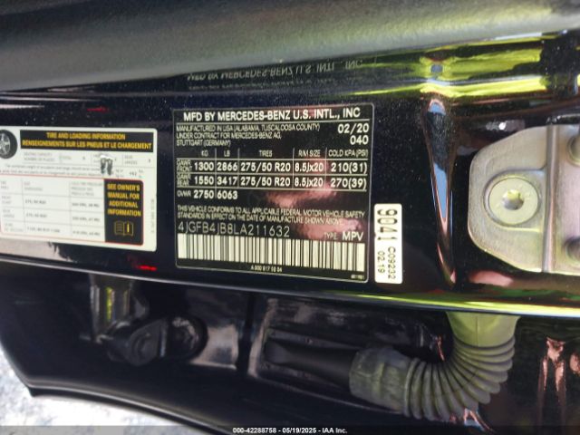 4JGFB4JB8LA211632 Mercedes-Benz GLE 350