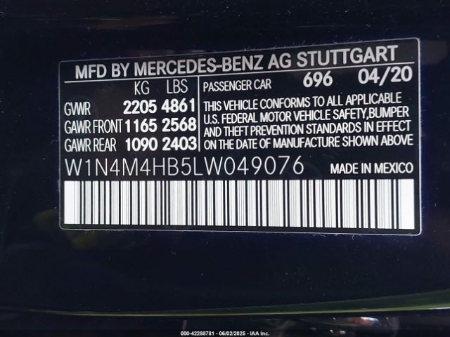 2020 MERCEDES-BENZ GLB 250 W1N4M4HB5LW049076 Photo 8