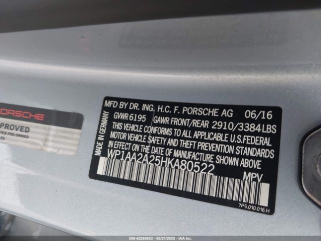 WP1AA2A25HKA80522 Porsche Cayenne
