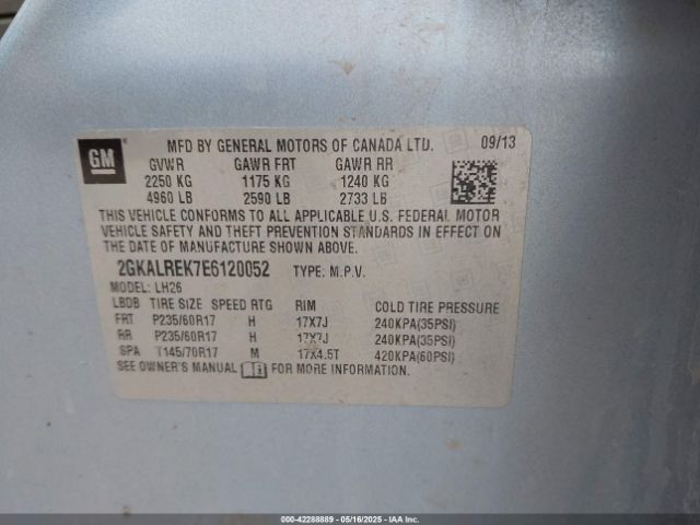 2GKALREK7E6120052 GMC Terrain Sle-2