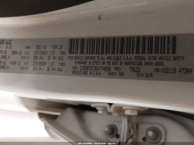 2019 RAM 1500 1C6SRFRT2KN774858 Photo 8