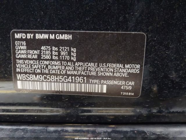 2017 BMW M3 WBS8M9C58H5G41961 Photo 8