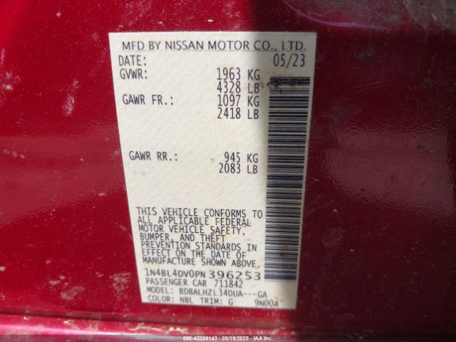 2023 NISSAN ALTIMA 1N4BL4DV0PN396253 Photo 8