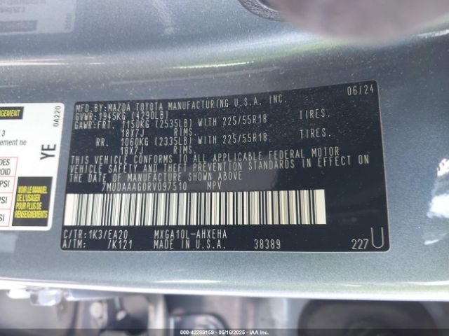 7MUDAAAG0RV097510 Toyota Corolla Cross Xle
