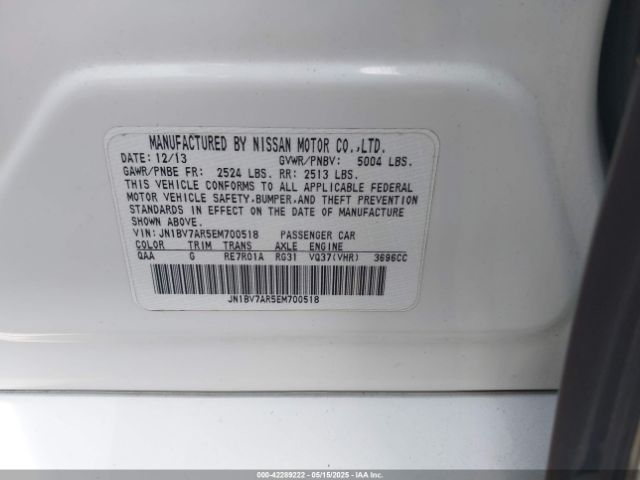 JN1BV7AR5EM700518 Infiniti Q50 Premium/sport
