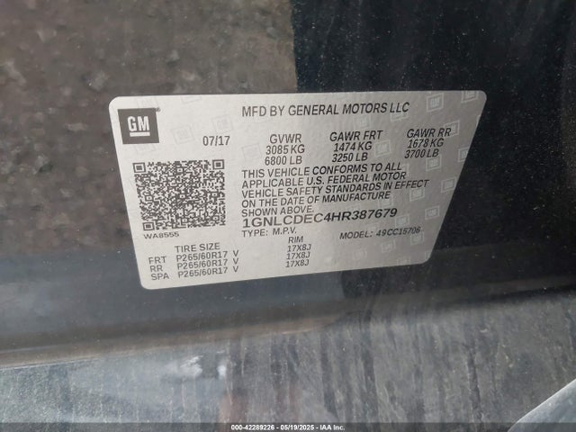 Chevrolet Tahoe Commercial Fleet 2017 1GNLCDEC4HR387679 Image 42