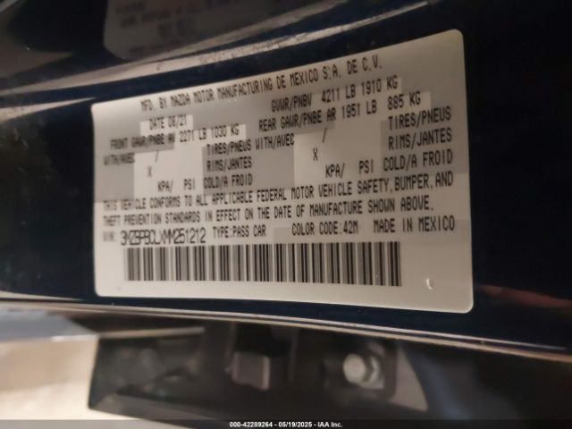 2021 MAZDA MAZDA3 3MZBPBCLXMM251212 Photo 8