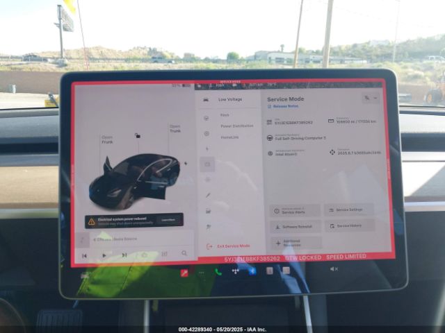 5YJ3E1EB8KF385262 Tesla Model 3 Long Range/performance