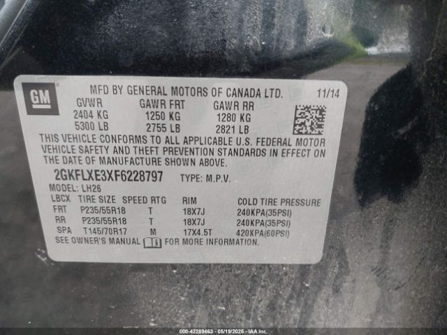 2GKFLXE3XF6228797 GMC Terrain Slt-1
