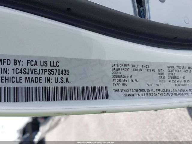 2023 JEEP GRAND WAGONEER 1C4SJVEJ7PS570435 Photo 8
