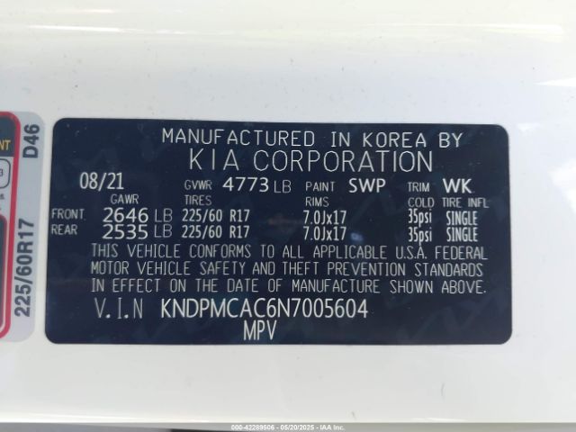 2022 KIA SPORTAGE KNDPMCAC6N7005604 Photo 8