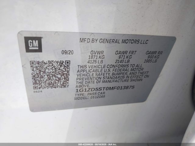 2021 CHEVROLET MALIBU 1G1ZD5ST0MF013875 Photo 8