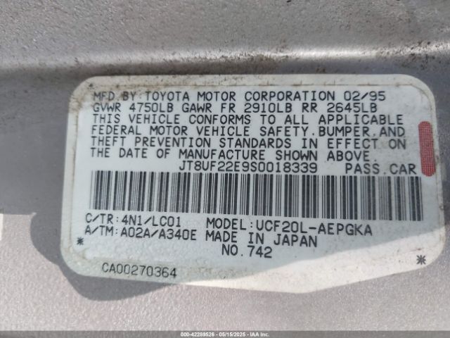 1995 LEXUS LS JT8UF22E9S0018339 Photo 8