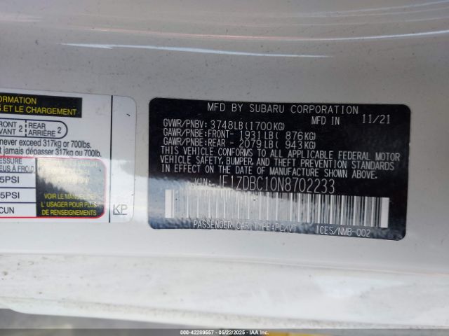 2022 SUBARU BRZ JF1ZDBC10N8702233 Photo 8