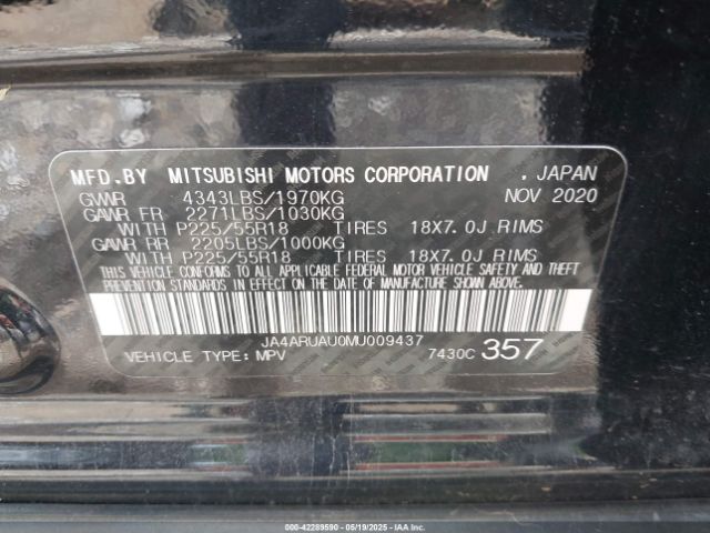 2021 MITSUBISHI OUTLANDER SPORT JA4ARUAU0MU009437 Photo 8