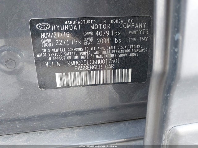KMHC05LC6HU017501 Hyundai gdi kappa