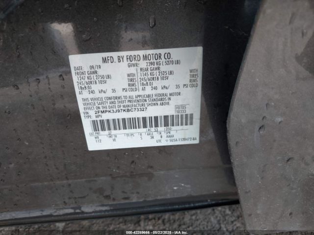 2019 FORD EDGE 2FMPK3J97KBC73327 Photo 8