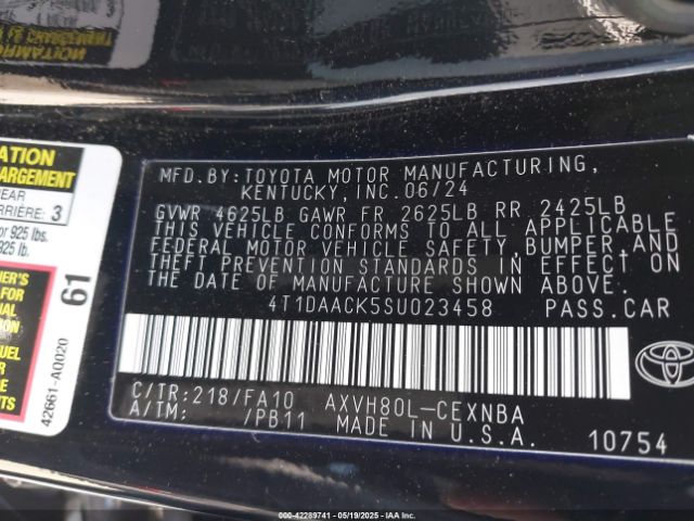 4T1DAACK5SU023458 Toyota CAMRY LE