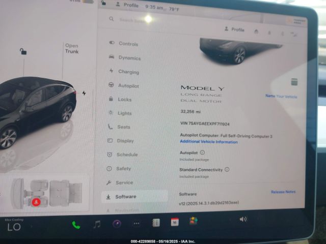 7SAYGAEEXPF711924 Tesla Model Y Awd/long Range Dual Motor All-wheel Drive