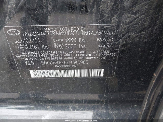 Hyundai ELANTRA SE 2014 5NPDH4AE6EH545965 Image 9