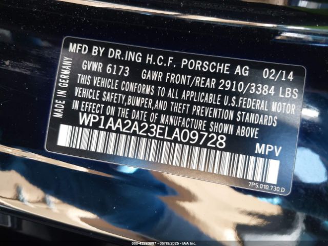 2014 PORSCHE CAYENNE WP1AA2A23ELA09728 Photo 8